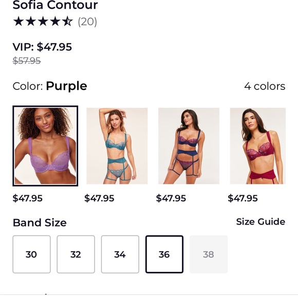 NWT Adore Me Sofia Contour Bra and Panties - Picture 3 of 3